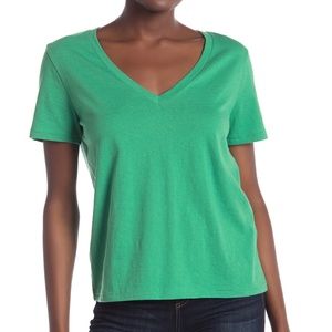 BP V-Neck Green Short Sleeve V-Neck T-Shirt XS NWT
